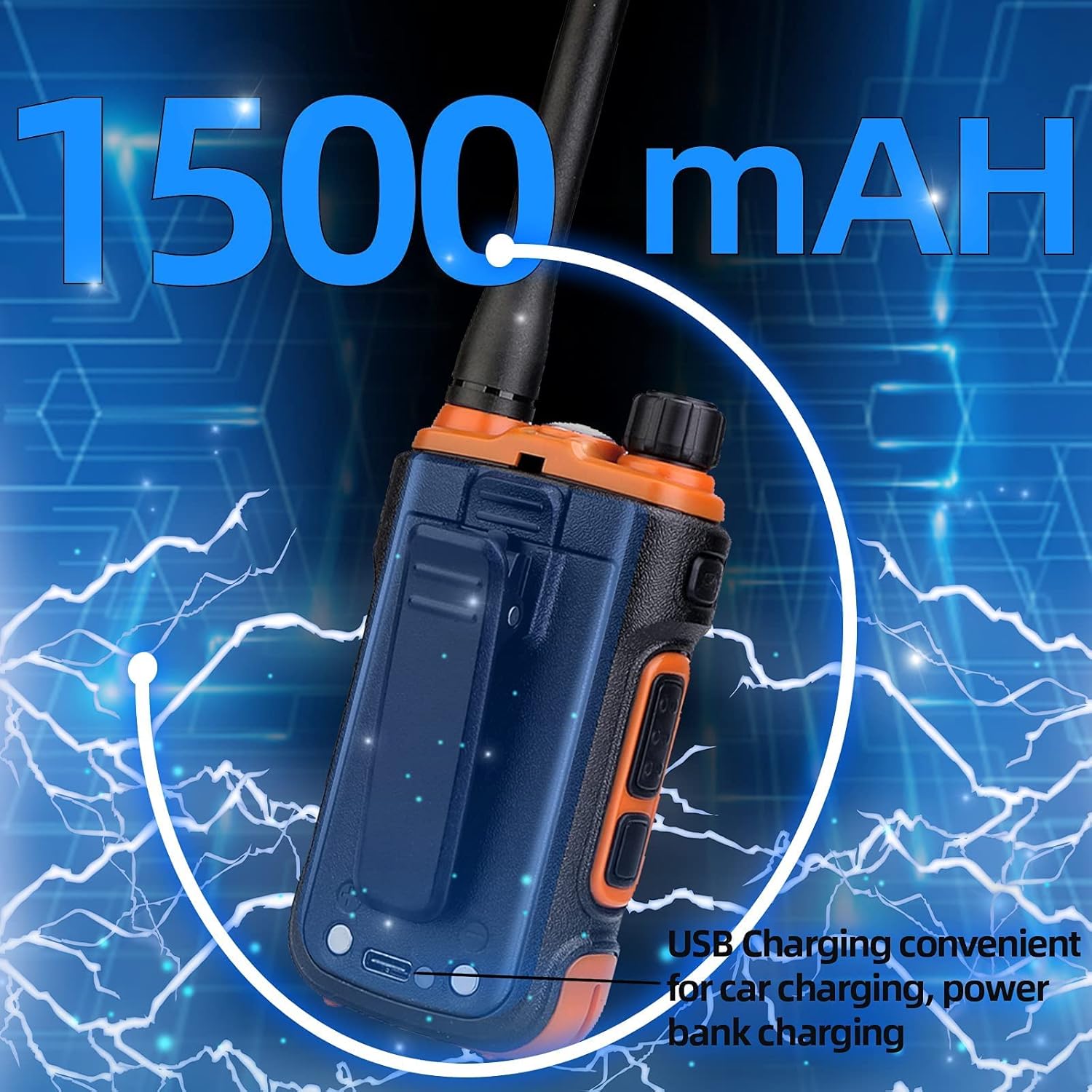 Retevis RB27B Walkie Talkies Rechargeable,Portable 2 Way Radio with LCD Screen,NOAA Weather Flashlight Alarm Dual Watch, Handsfree Two Way Radios for Adults Camping Hiking Travelling Outdoor(4 Pack)