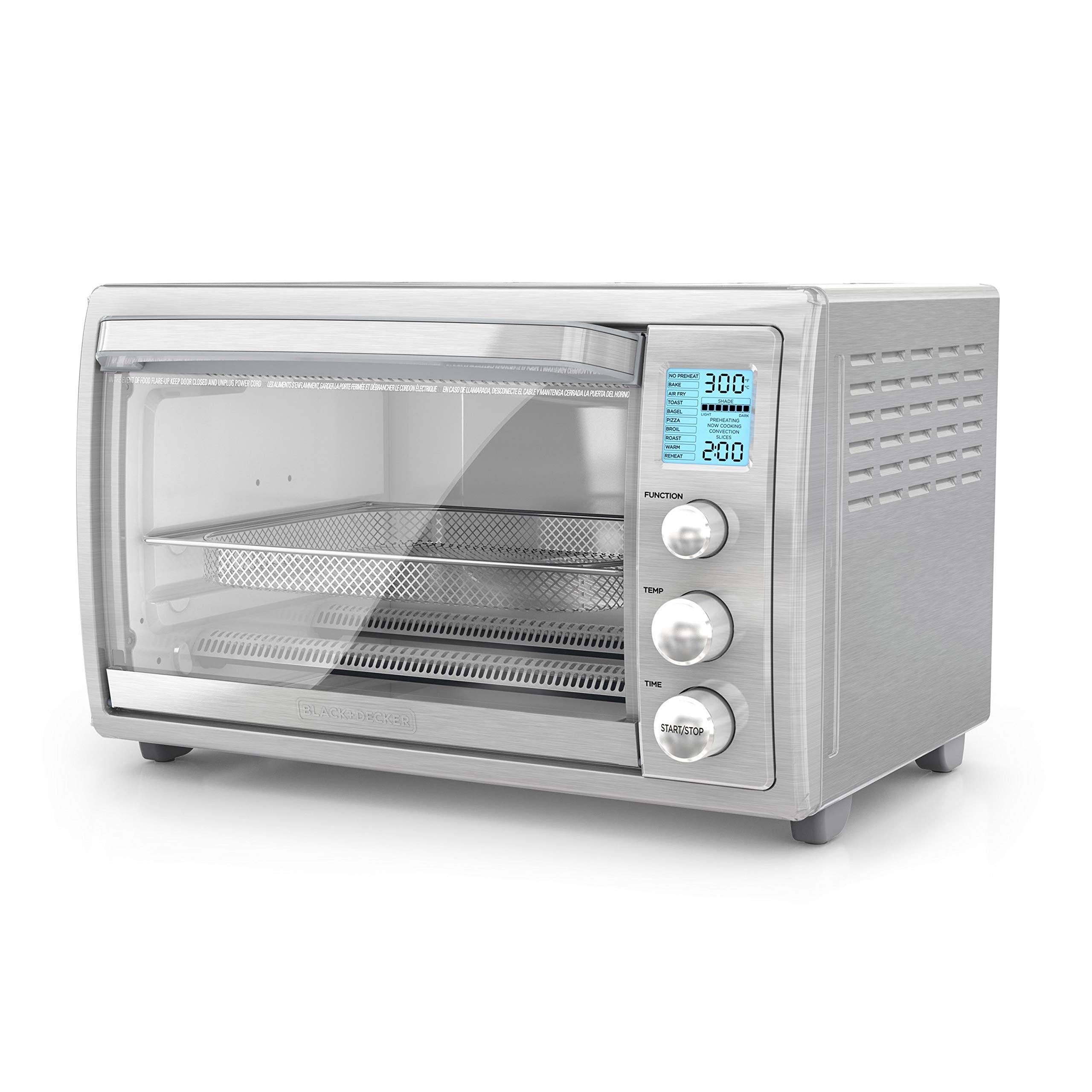 Black u0026 Decker crisp&n Bake Air Fry Countertop Oven with No Preheat, Silver
