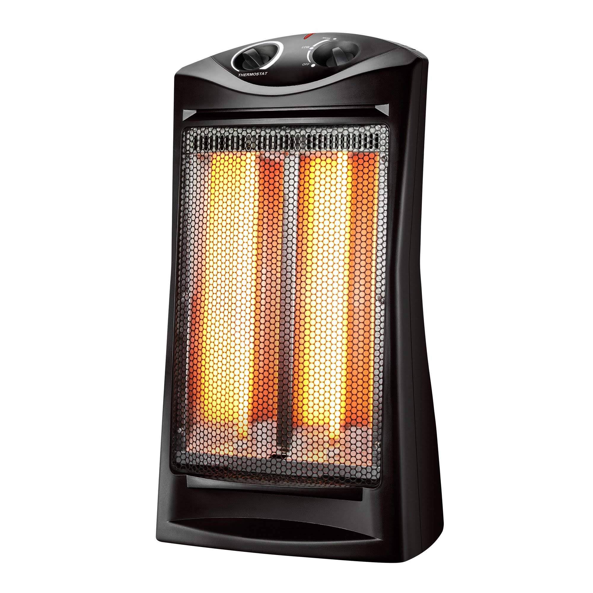 Konwin Large-Room Infrared Quartz Tower Indoor Heater Black 1500W TQH