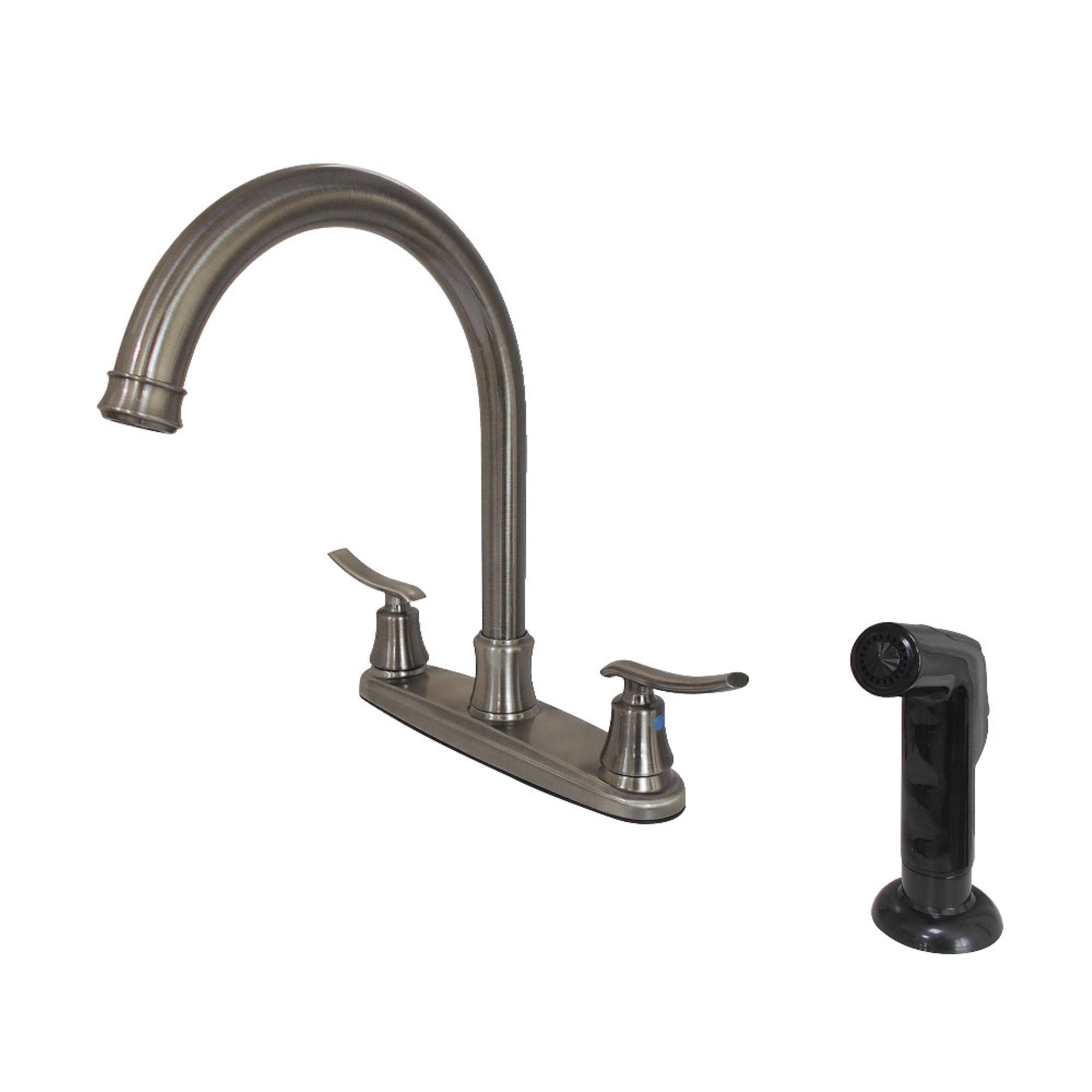 Kingston Brass FB7794JLSP Jamestown Centerset Kitchen Faucet Black Stainless