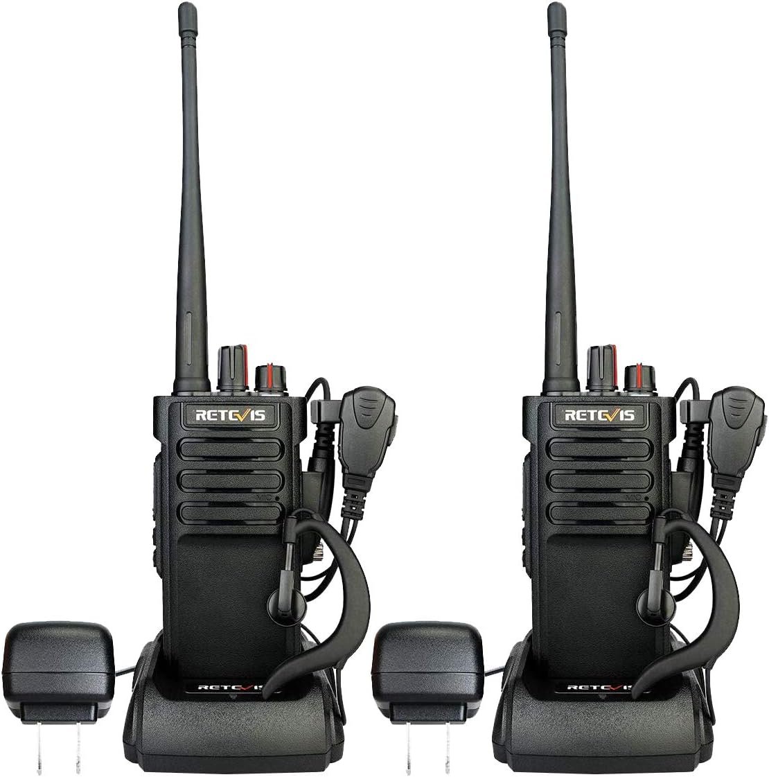 Retevis RT29 Military Grade Walkie Talkies Long Range,Heavy Duty 2 Way Radio with 3200mAh Rechargeable,Emergency Walkie Talkies Adults with Earpiece(2 Pack)