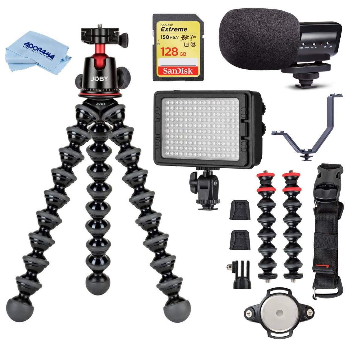 Joby GorillaPod 5K Filmmakers Kit with Rig for Dslr Camera, Mic and Lights, Black/Charcoal/Red - Wit
