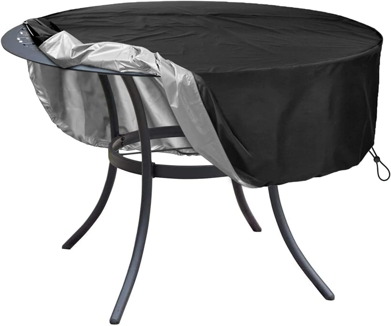 SELUGOVE Square Patio Table Cover Waterproof, Sun-Proof, Dustproof, Non-Fading Black Thick, Suitable for 48-inch Outdoor Square Table