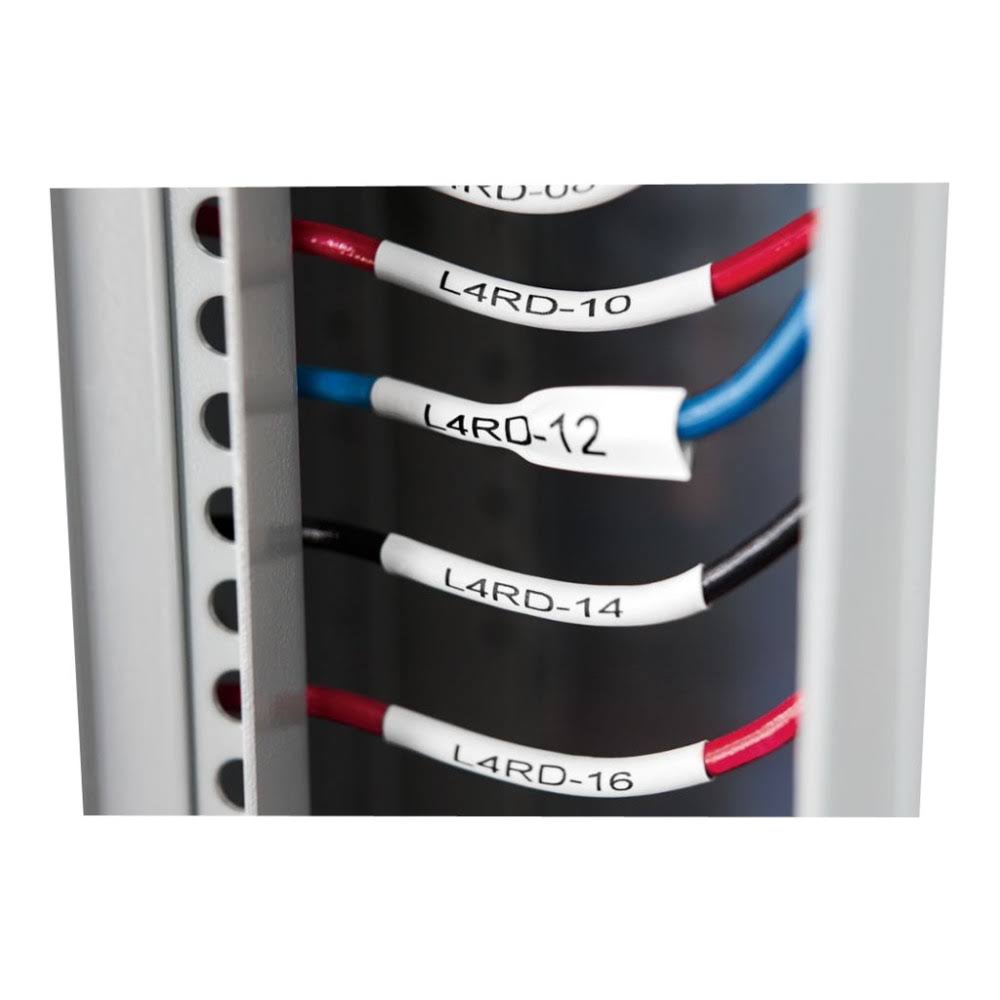 DYMO Rhino Heat Shrink Tubes Tube, 0.95x22 x 4.9& Roll, Black on White 1805443