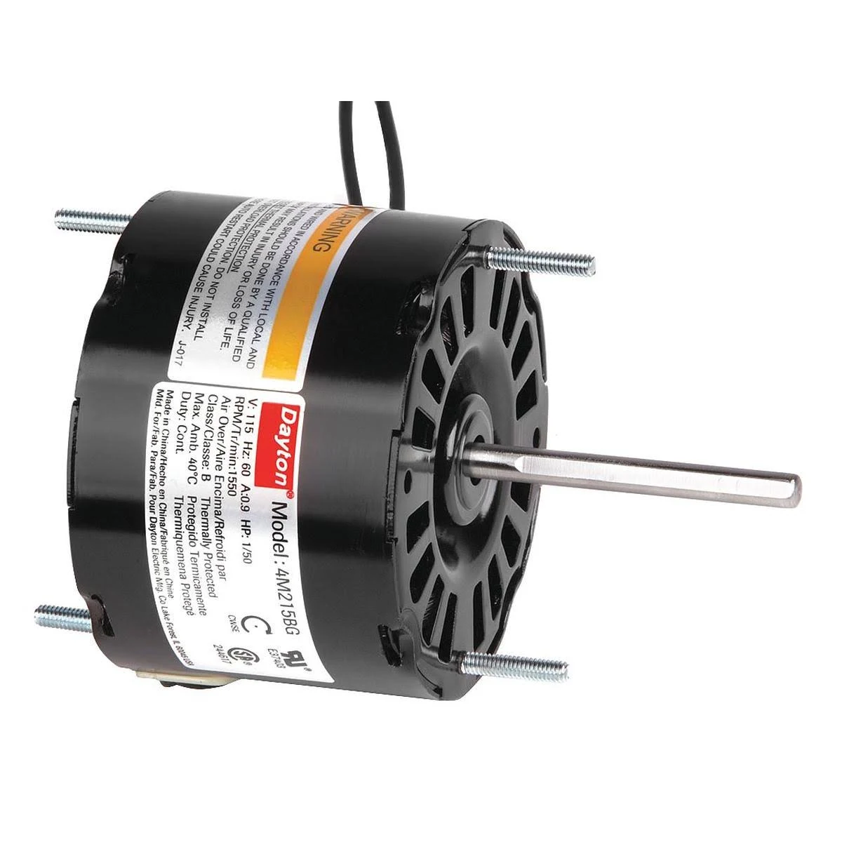 Dayton 71637656M HVAC Motor,1/50 Hp,1550 rpm,115V,3.3