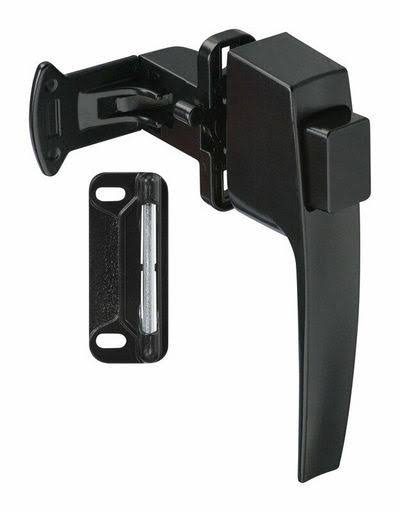 National Hardware Black Zinc Push Button Latch 1 Pk N178-392