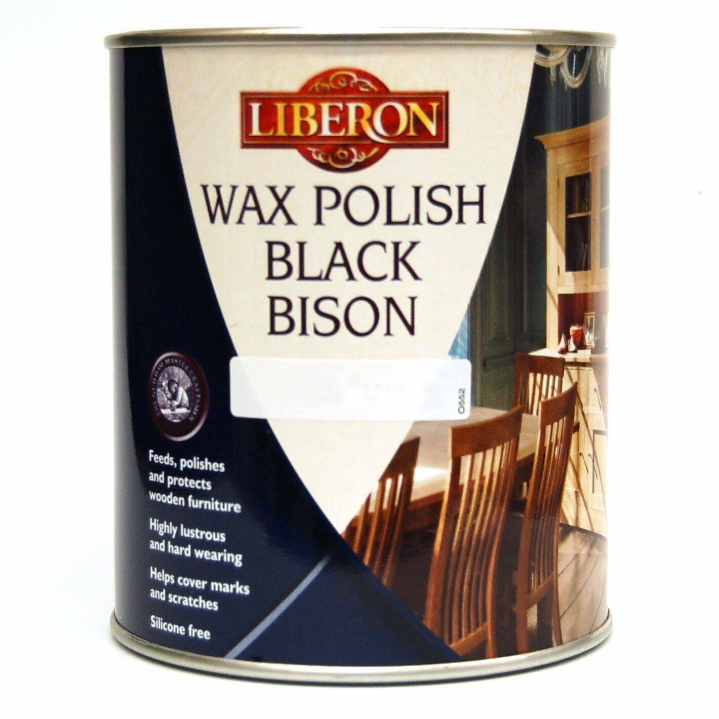 Liberon Black Bison Fine Paste Wax LITER Medium Oak