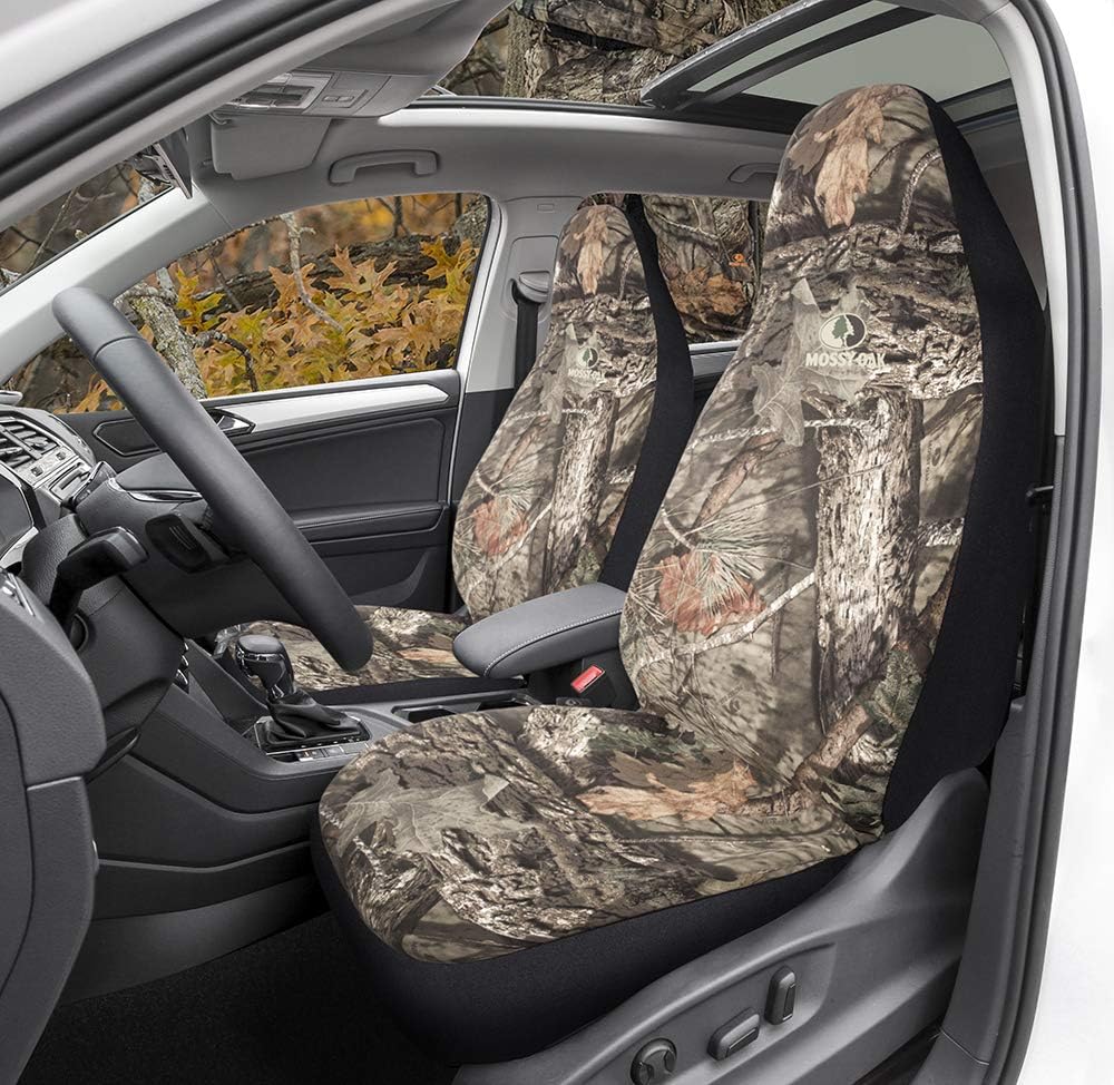 Mossy Oak High Back Camo Seat Covers, Airbag Compatible, Universial Fit, Fit Most Bucket Seats - Made with Premium Cotton Twill - Official Licensed Product