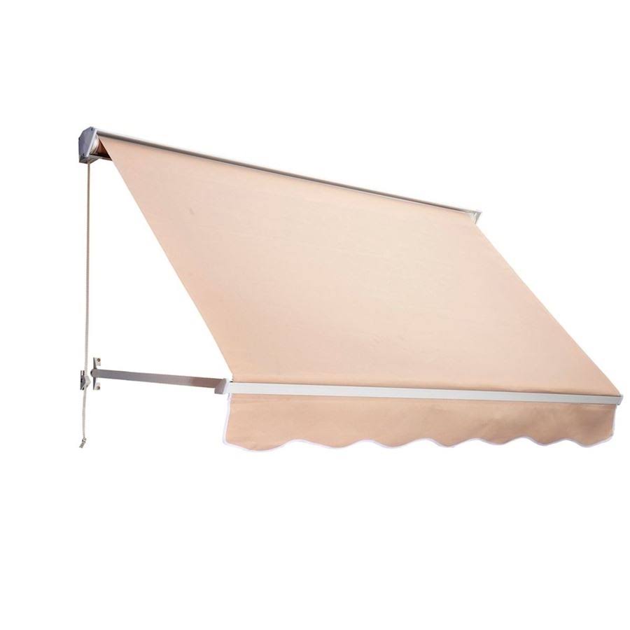 Outsunny 6& Drop Arm Manual Retractable Window Awning - Cream