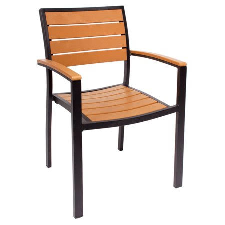 BFM Seating Largo Aluminum Stackable Patio Dining Chair, N/A