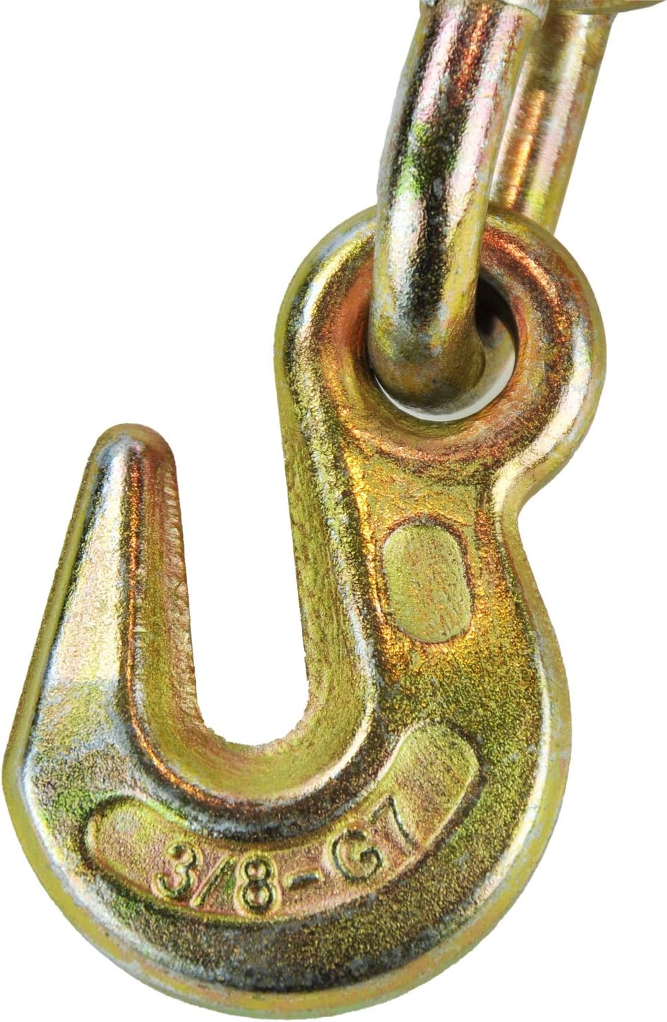 VULCAN Load Binder with 2 Grab Hooks - Ratchet Style - 7100 Pound Safe Working Load (Works with 5/16 Inch or 3/8 Inch Grade 70 and Grade 80 Chain) Pack of 2