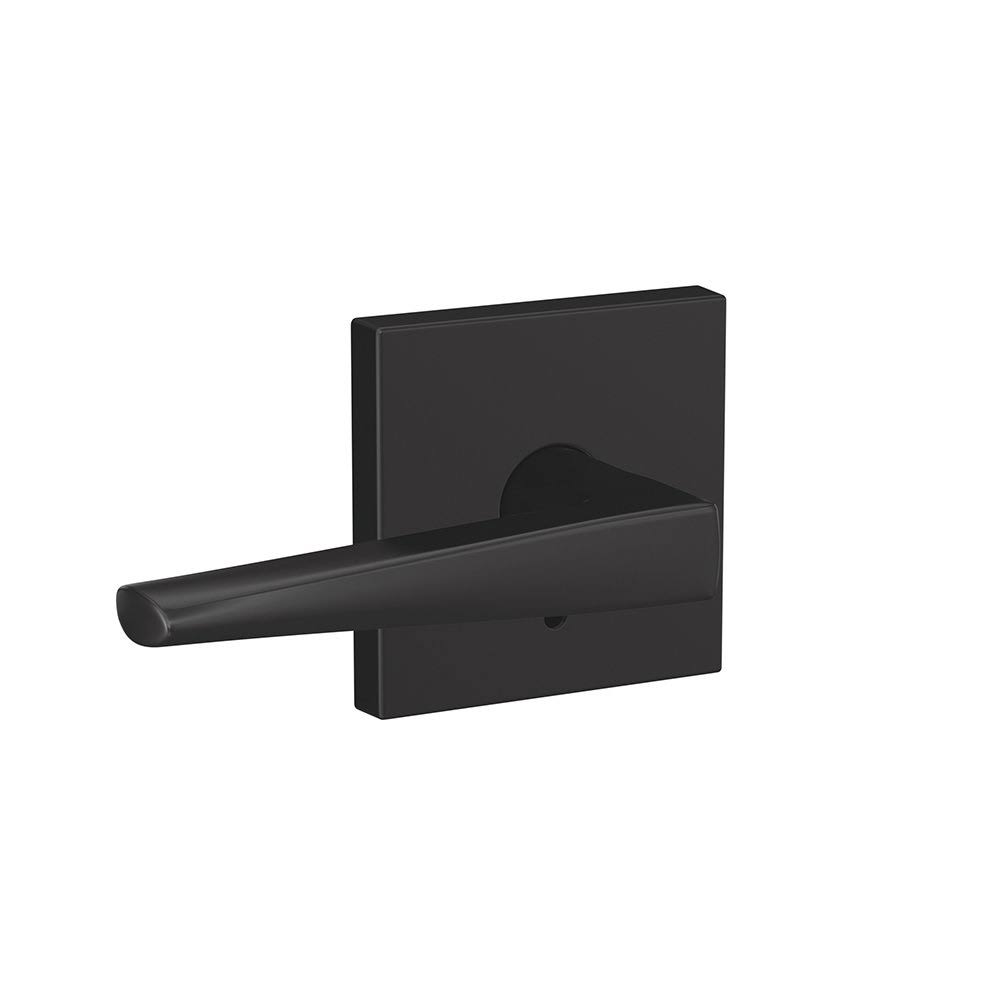 Schlage FC21-ELR-COL Custom Eller Passage u0026 Privacy Door Lever Set with Collins Matte Black