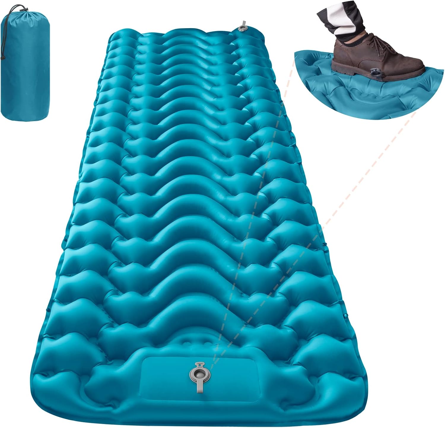 Sleeping Pad for Camping - KKUP2U Ultralight 3.2 Inch Thick Camping Air Mattress, Portable Sleeping Pads for Camping, Backpacking, Hiking, Tent