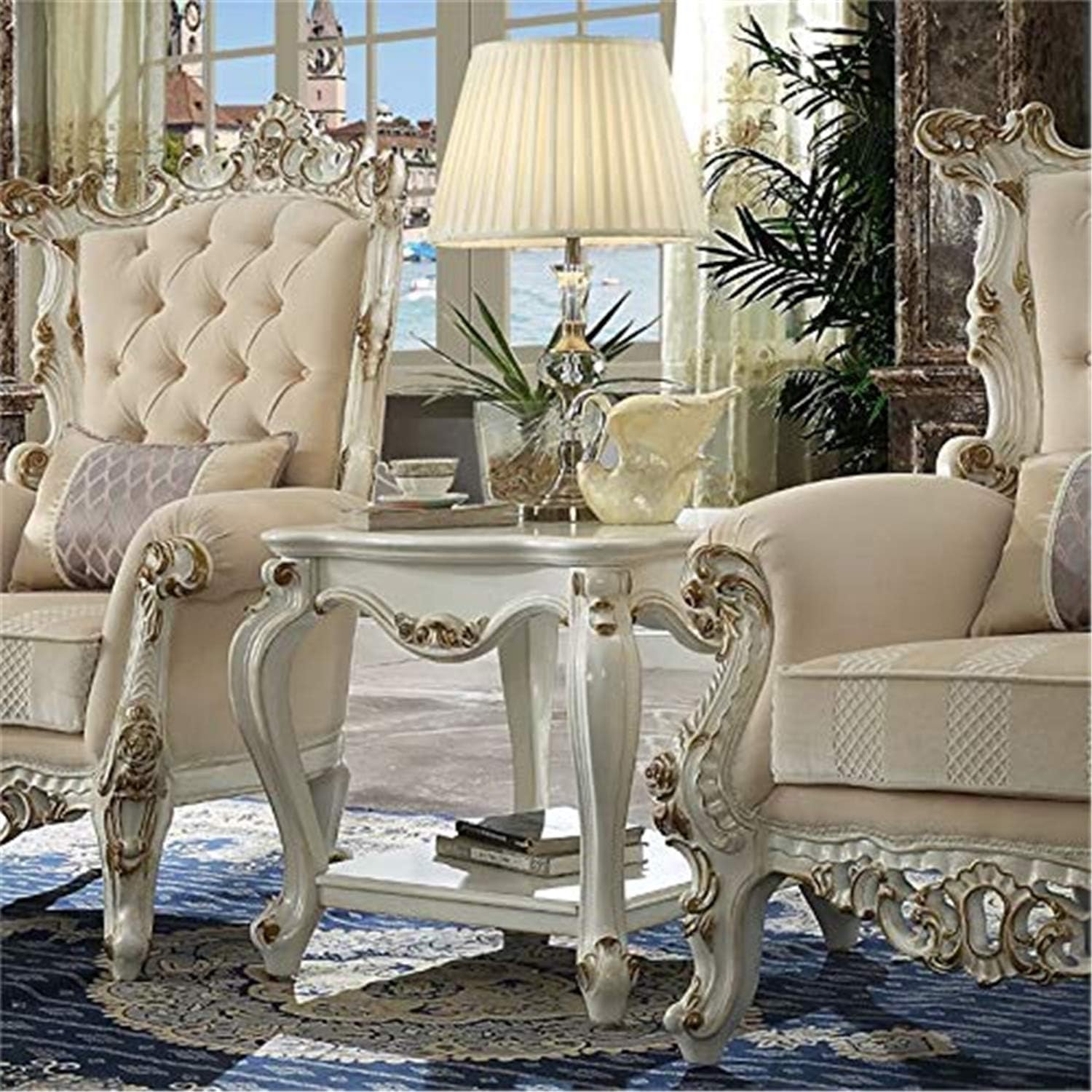 Acme Furniture Picardy End Table, Vintage Cherry Oak