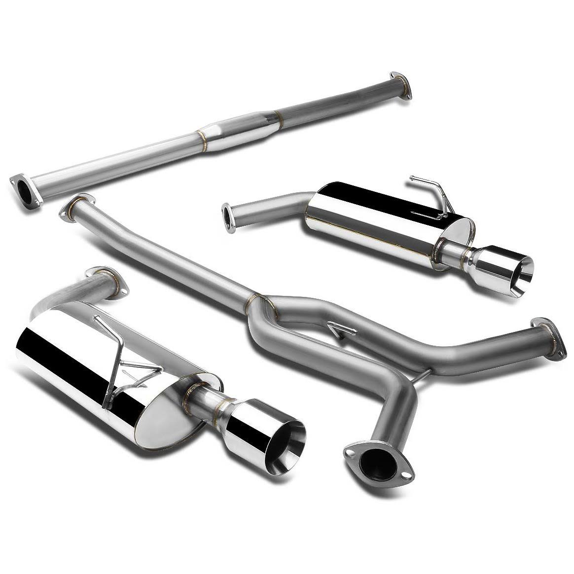 for 04-08 Nissan Maxima A34 V6 Stainless Steel Dual 4x22 Rolled Muffler Tip Catback Exhaust System 05 06 07