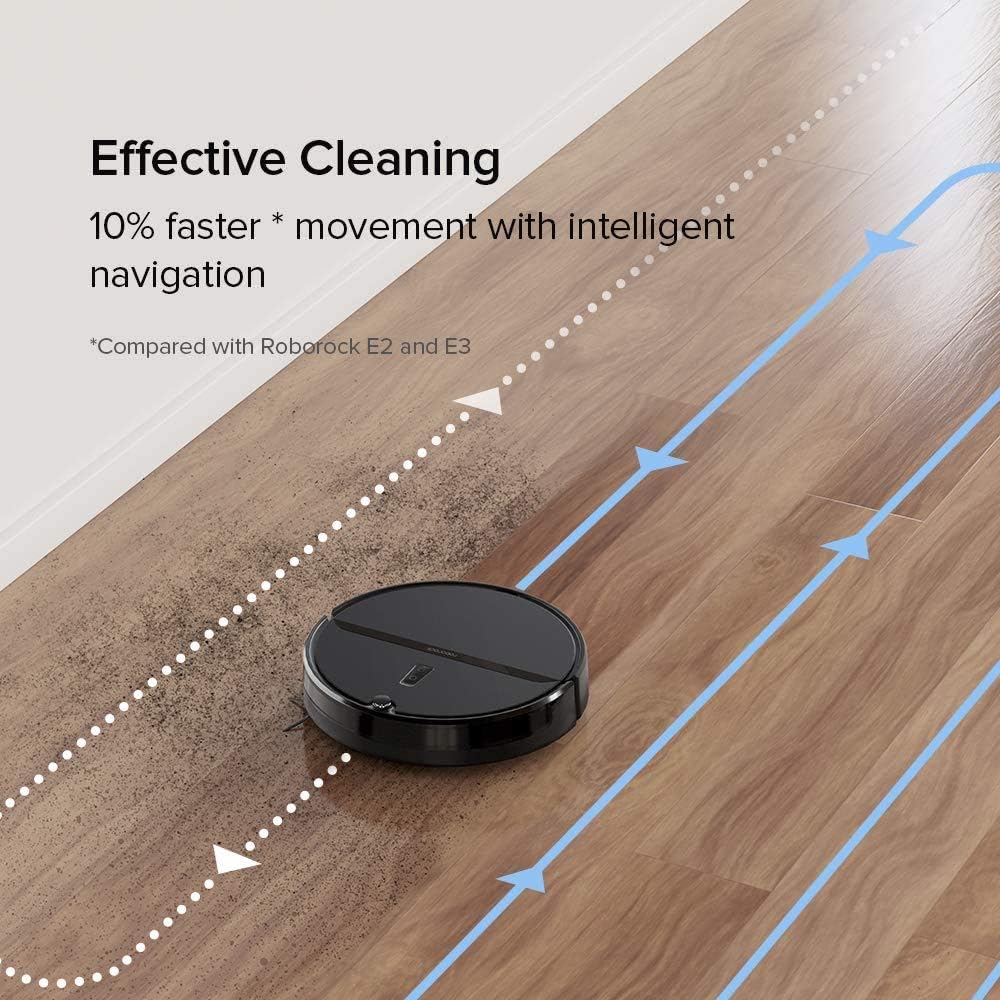 Roborock E4 and Mop Robot Vacuum: 2000Pa Strong Suction, App Control, Scheduling and Route Planning