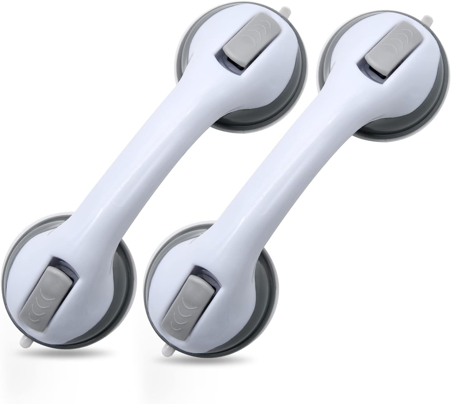 Shower Handle, 2 Pack 12 inch Grab Bars, Bathroom Shower Handle with Strong Hold Suction Cup Grip Grab, Bath Handle Grab Bars for Bathroom Safety Grab Bar, Elderly, Disabled, Handicap