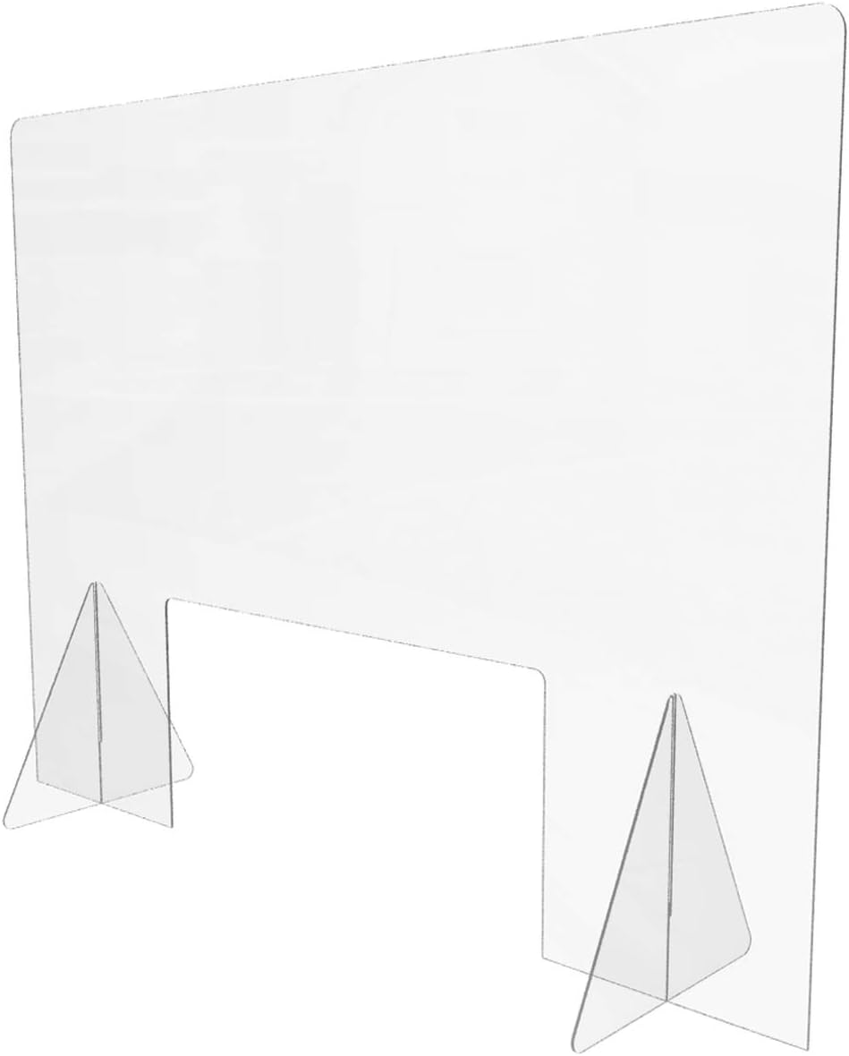 Clear Protective Acrylic Sneeze Guard (48