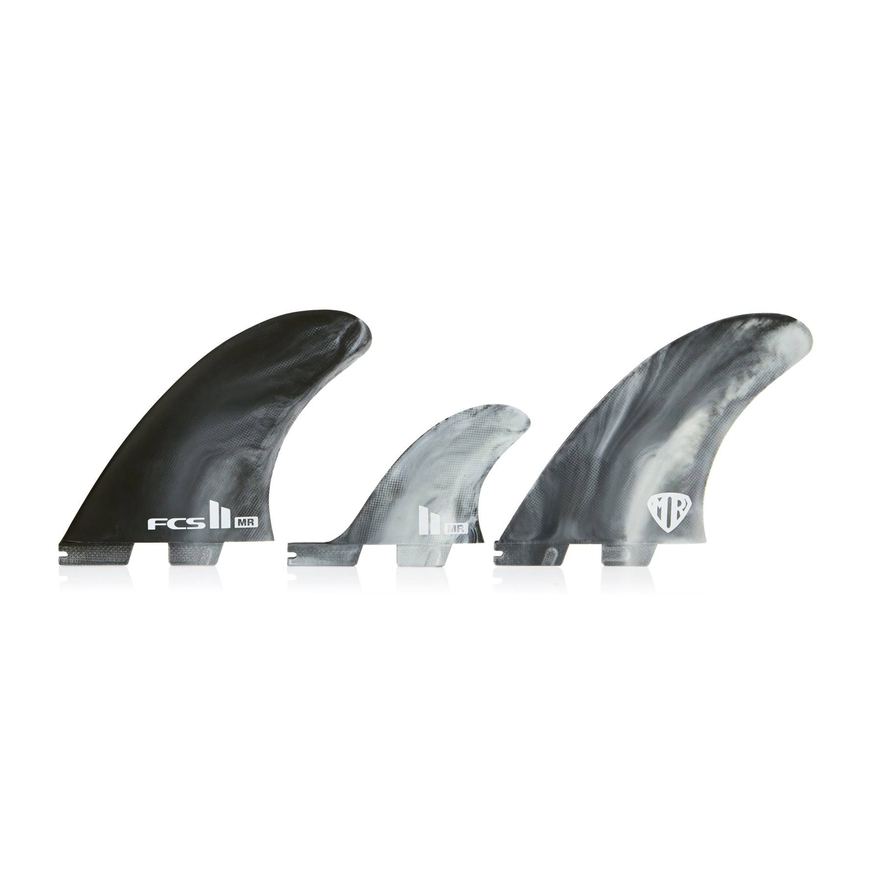 FCS II Mr PC Tri Fin Set - Black / White - x Large