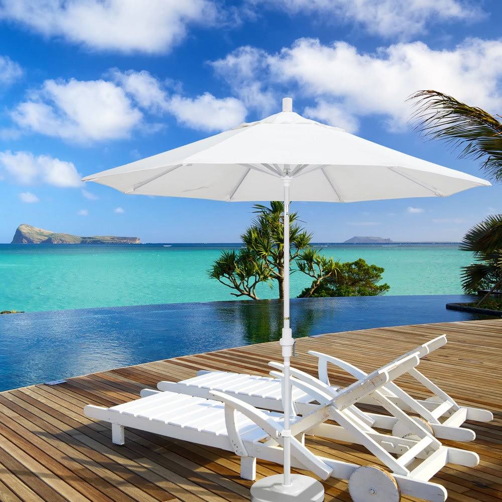 Okaloosa 9-Foot Deluxe Crank Lift Umbrella by Havenside Home - Black