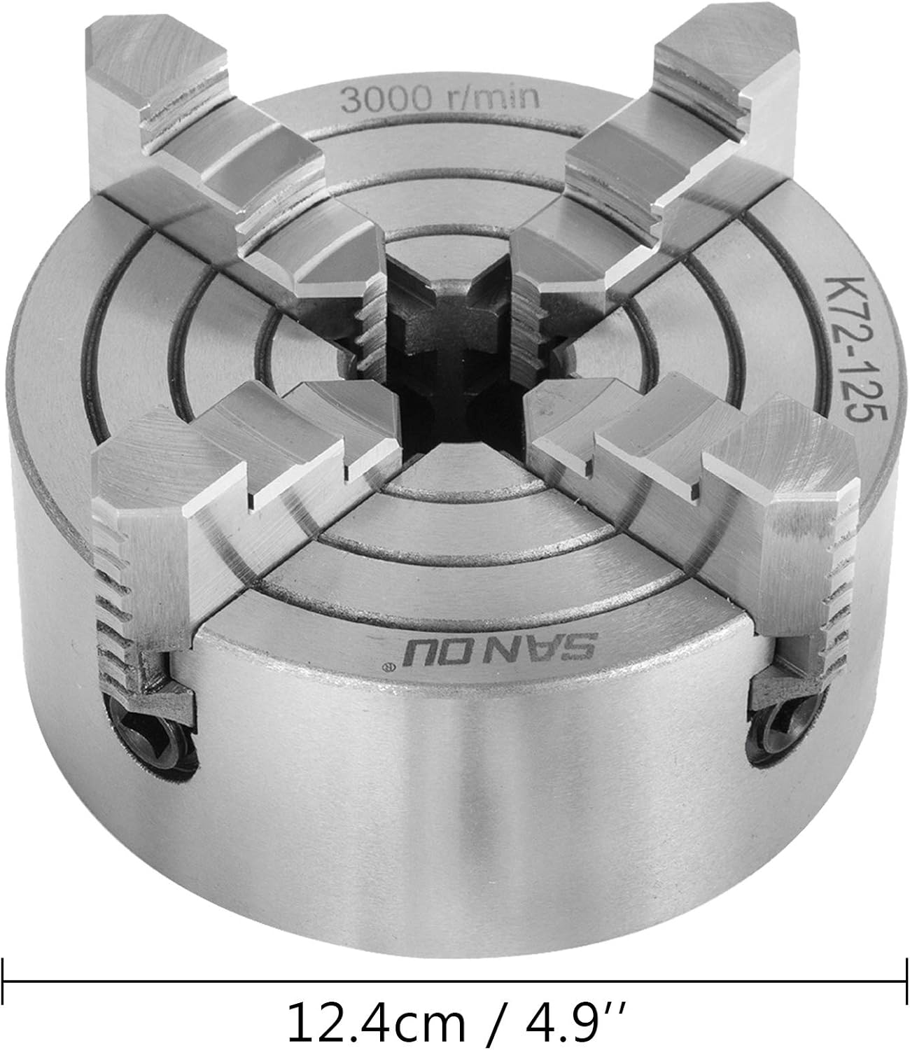 Mophorn K72-125 Lathe Chuck 5 Inch 4-Jaw,Lathe Chuck Independent Reversible Jaw,Metal Lathe Chuck Turning Machine Accessories,for Lathes Machine