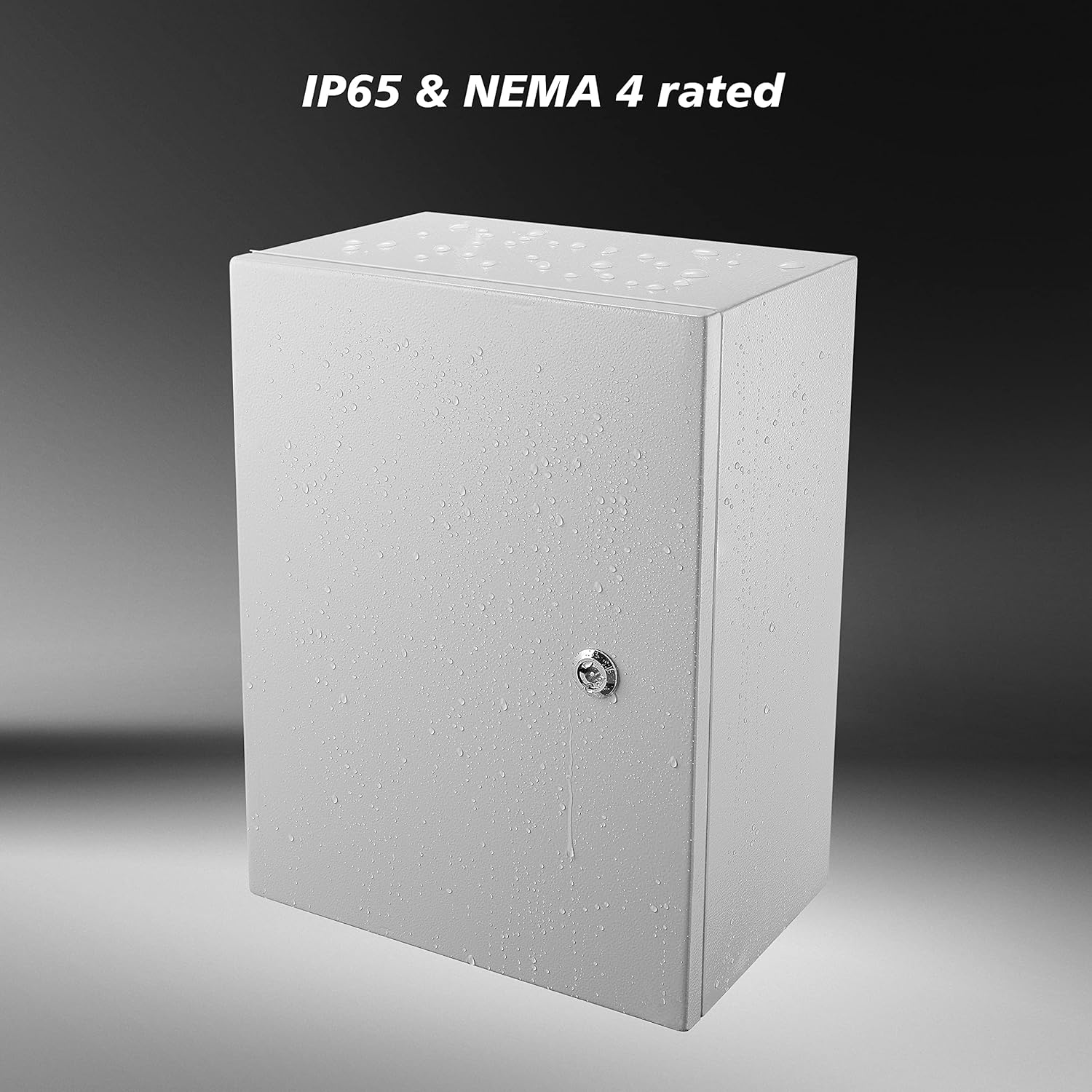 Ordentlich IP65 Weatherproof Metal Box Wall-Mounted Electronic Equipment Enclosure Box with Mounting Plate and Wall Bracket (16'' x 12'' x 8'')