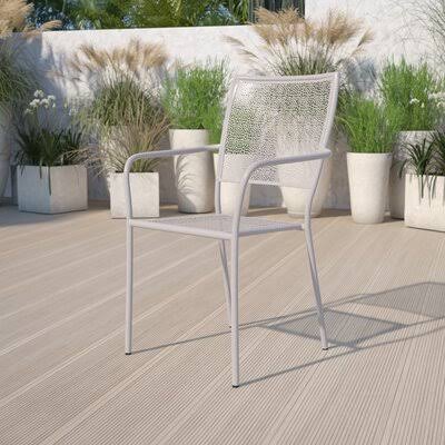 Zipcode Design Karoline Stacking Patio Dining Chair Finish: Light Gray