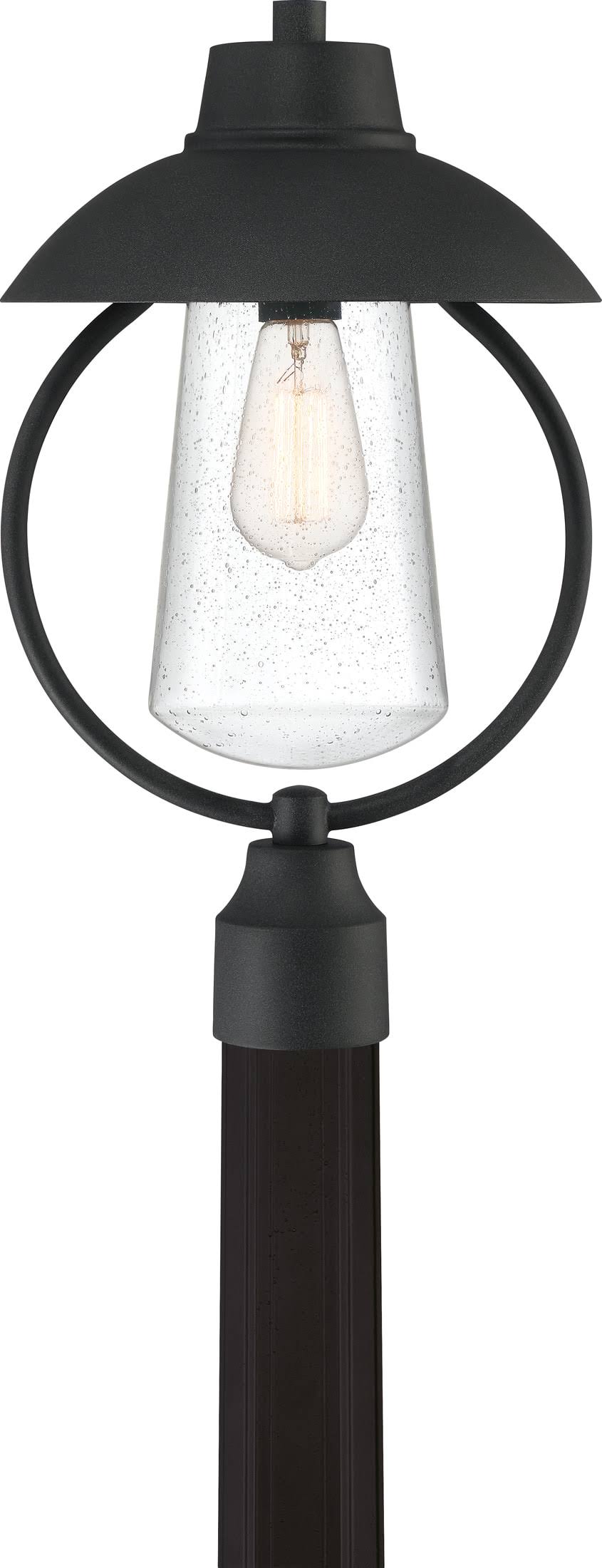 Quoizel East Bay 1-Light Mottled Black Outdoor Post Lantern
