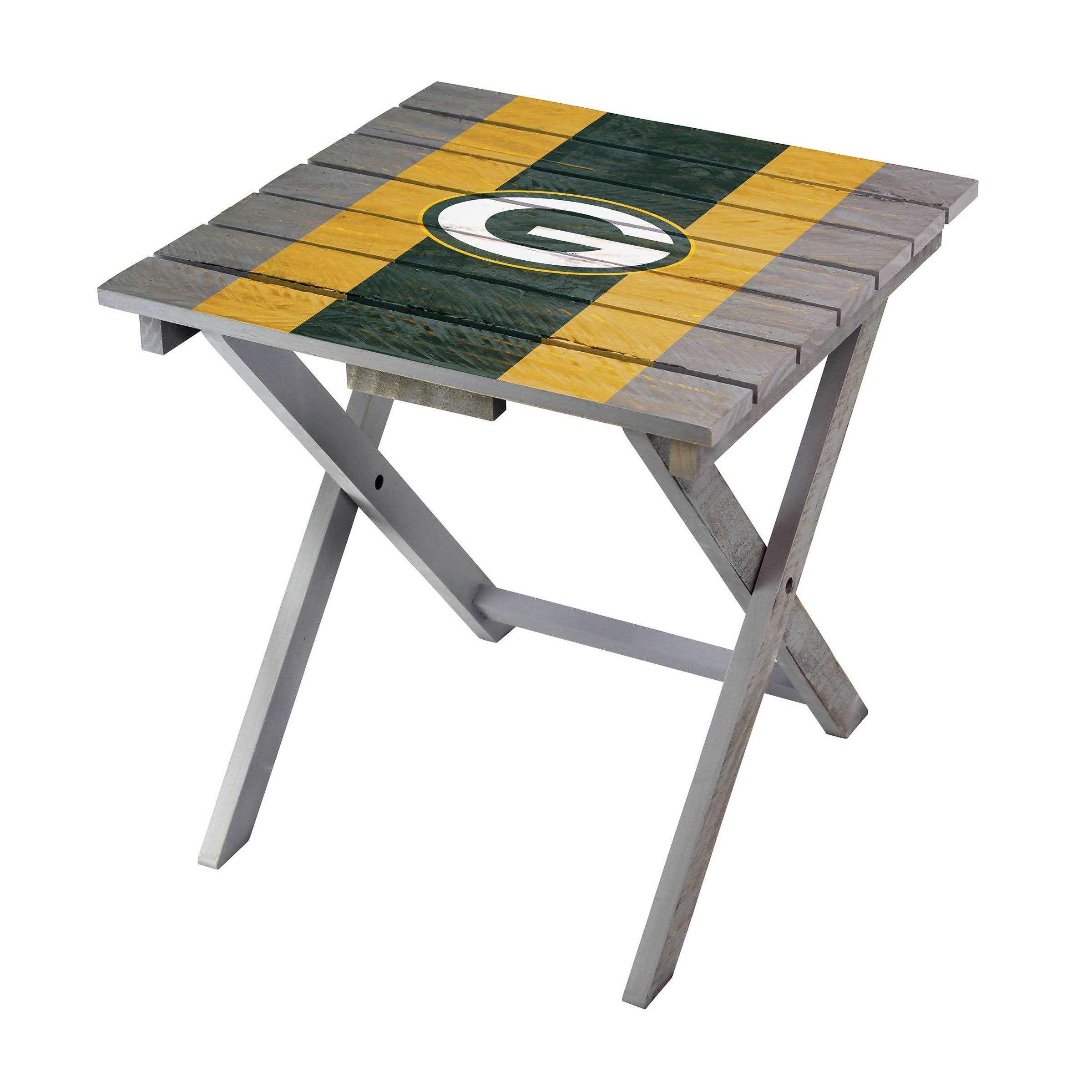 Imperial Gray Green Bay Packers Folding Adirondack Table