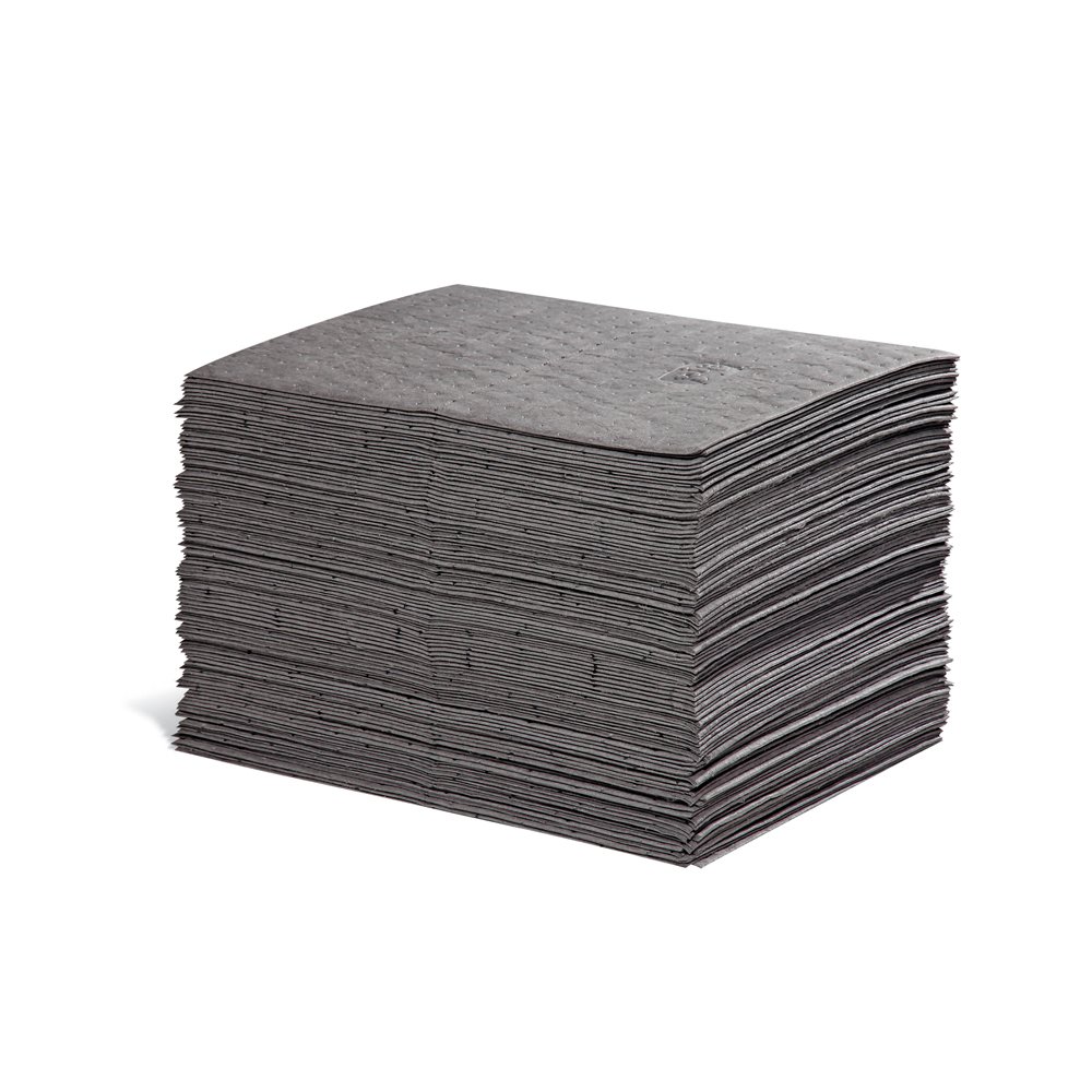New Pig Premium Absorbent Mat Pads | 100 Oil Absorbent Pads | The Original PIG Mat | 15