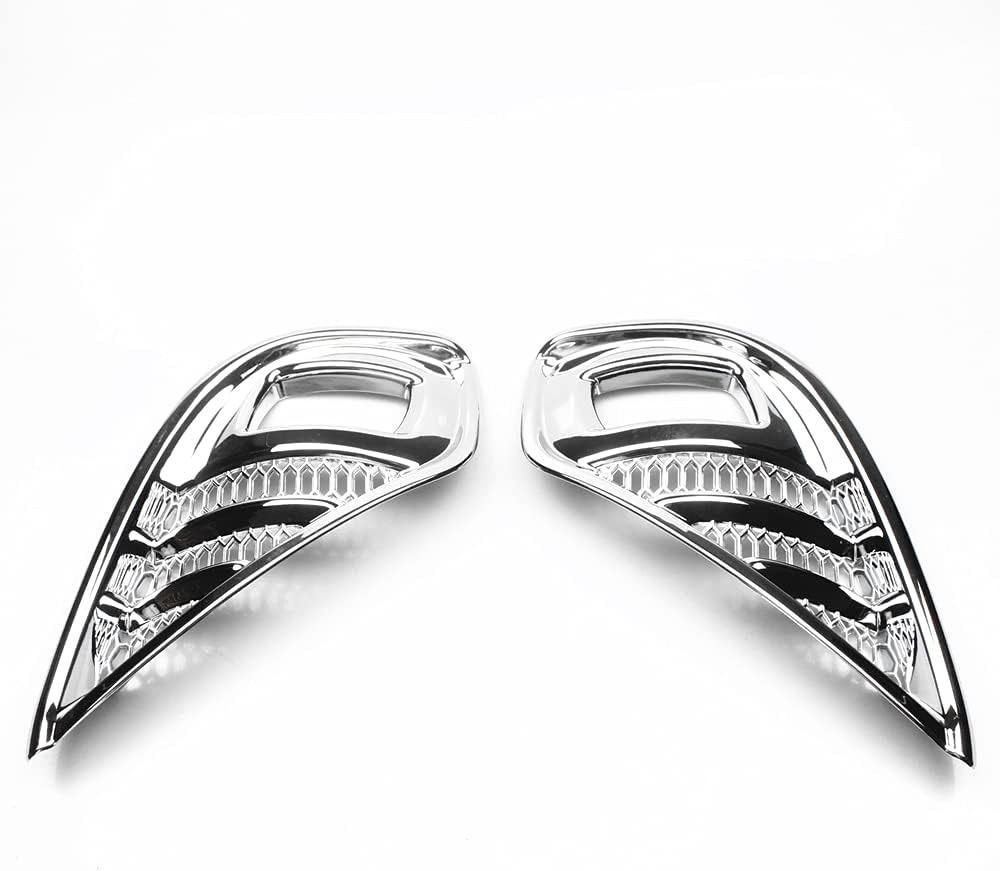 Chrome Front Bumper Fog Light Lamp Cover Trims Decoration Sticker For Toyota Highlander LE XLE Limited Platinum 2020 2021 2022 Exterior Accessories