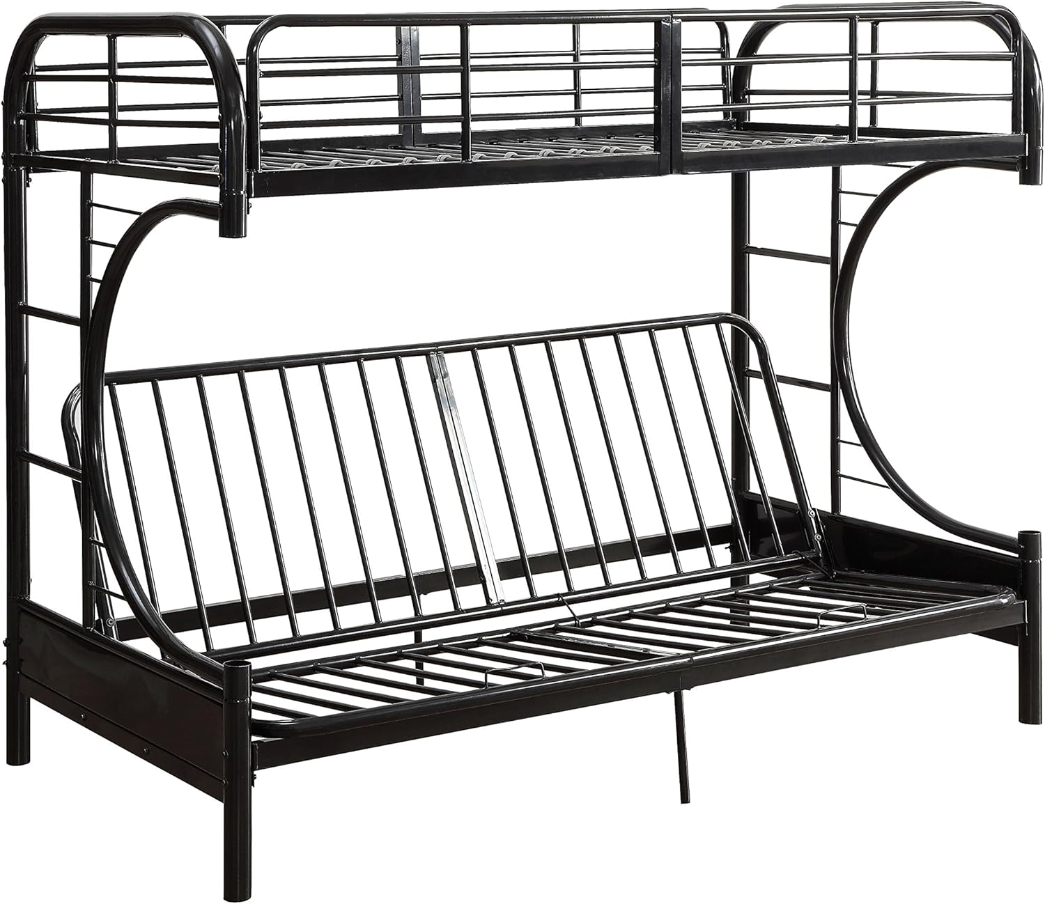 ACME Furniture bed, Twin Top Bunk over Full/Futon Bottom Bunk, Black