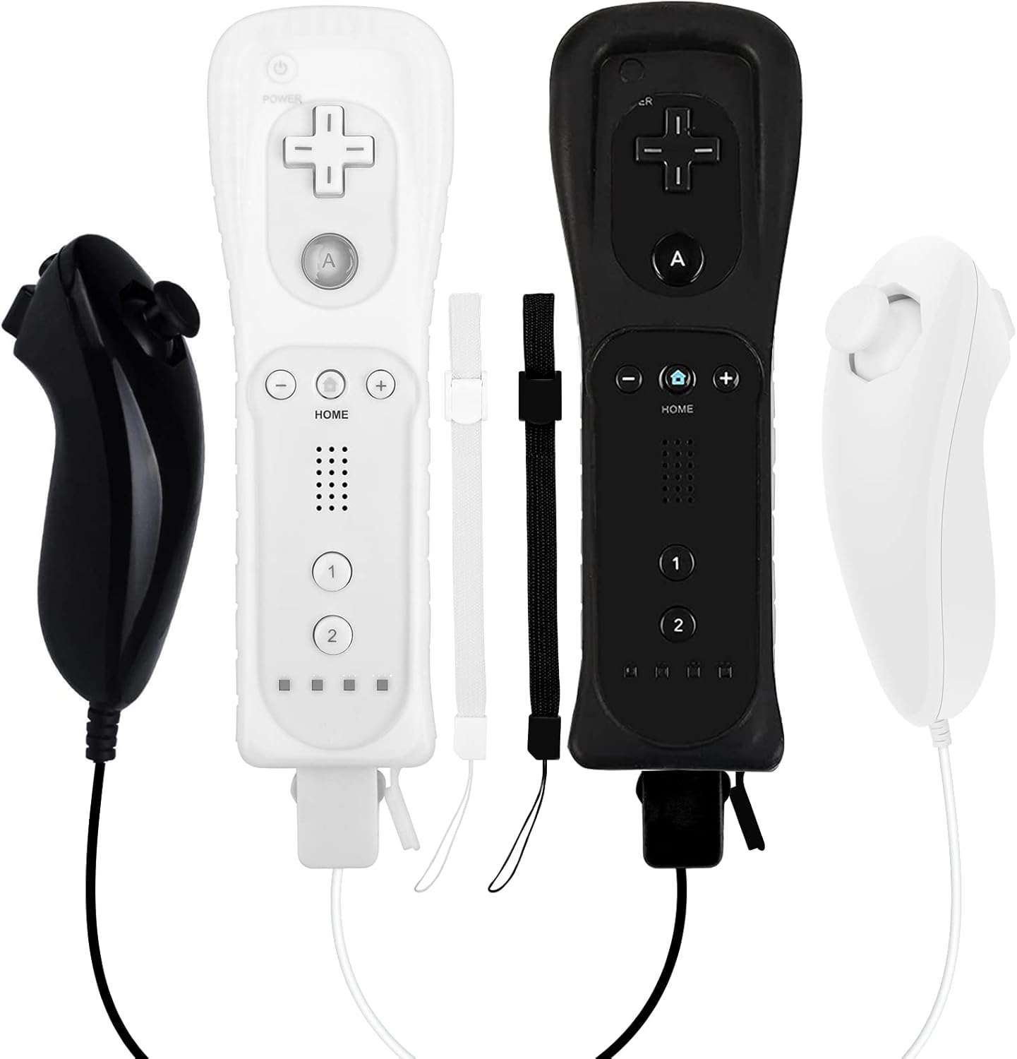 Wii Controllers, KDYGPDCT 2 Packs Wireless Controller and Nunchuck Joystick for Wii Console, with Silicone Case and Wrist Strap (ice Blue) Pack of 2