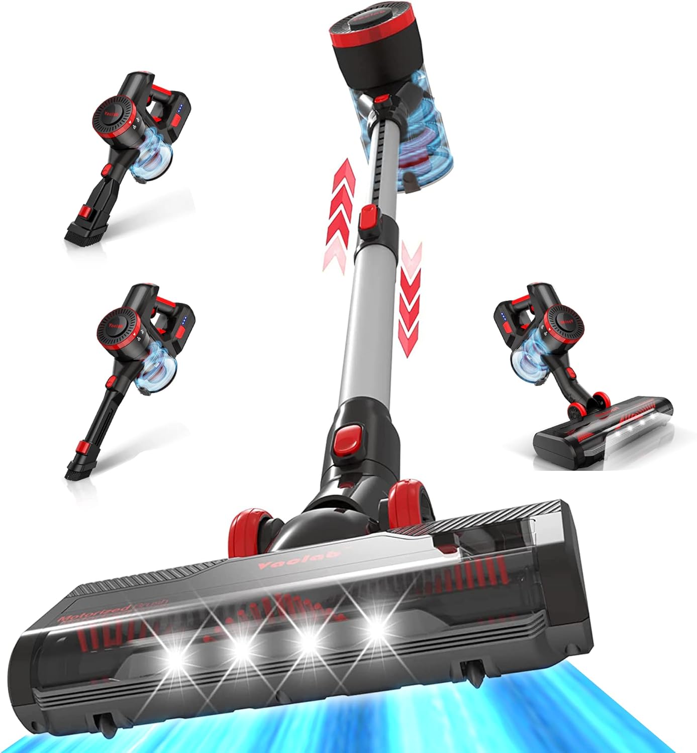 VACLAB Lightweight Cordless Vacuum Cleaner with Thickened & Durable ABS Material, BPA Free, 23000Pa Stick Vacuum, 40 Minutes, Ideal for Hard Floor & Thin Carpets Deep Cleaning