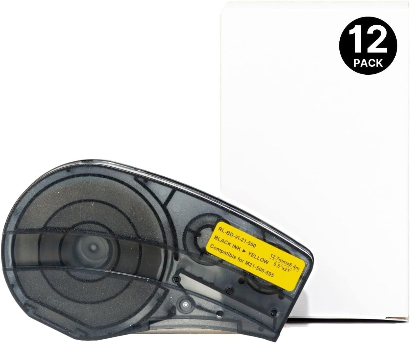 Print.Save.Repeat. Brady M21-500-595-YL Compatible Label Tape - 12 Pack