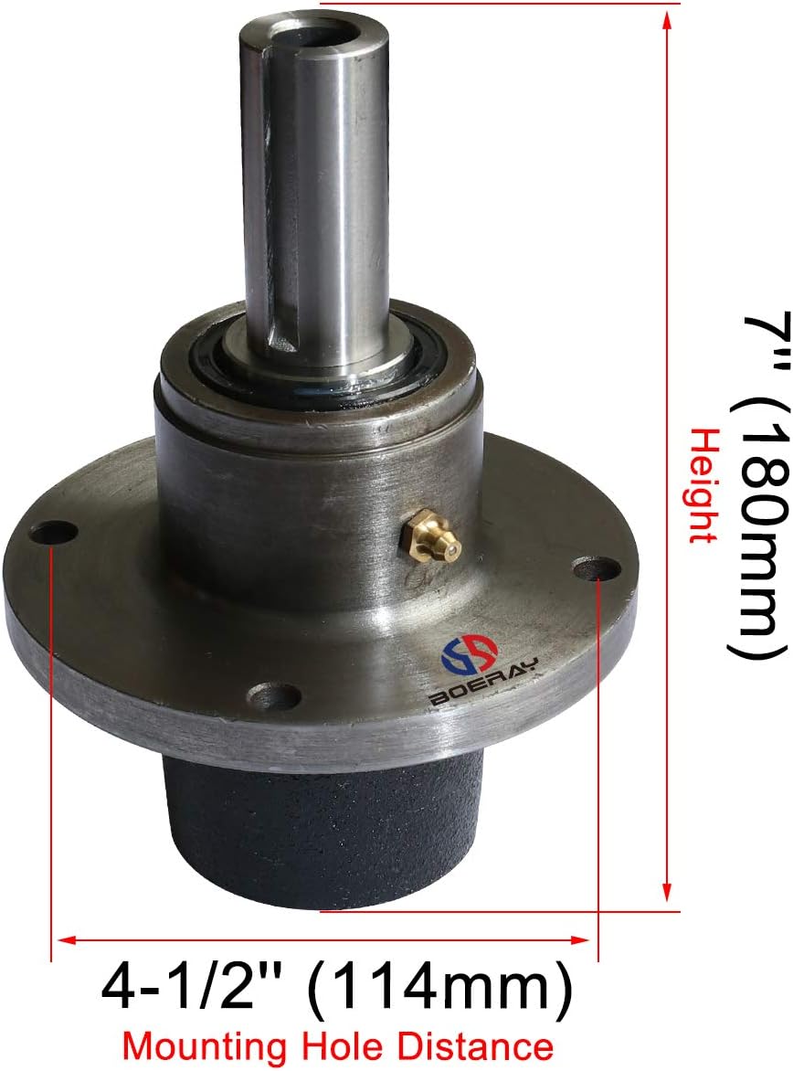 boeray Spindle Assembly Replaces SCAG 46020 461663 46400 46631 Ferris 1530301(with Zerk Fitting)