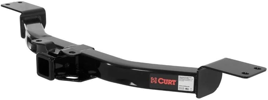 Curt 13424 22272 Class 3 Trailer Hitch with 2 Inch Receiver and 2 Inch Rubber Hitch Tube Cover Bundle for Enclave Traverse Acadia Outlook
