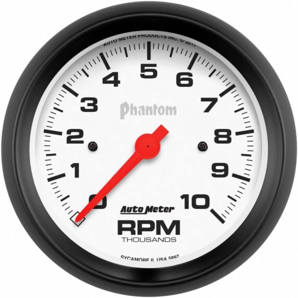 AutoMeter Range Tachometer Phantom 3-3/8in 10000 PRM In-Dash Single