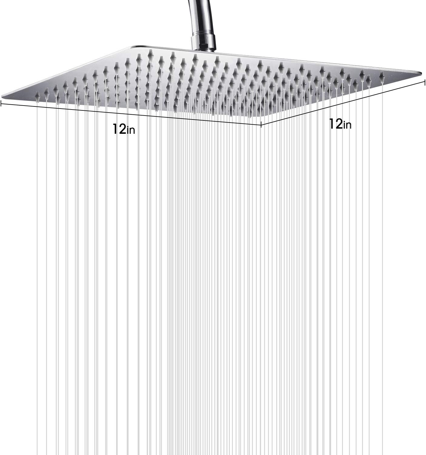 Cobbe 8'' Shower Head Combo High Pressure Rainfall Handheld 5 Settings with 11'' Extension Arm 71