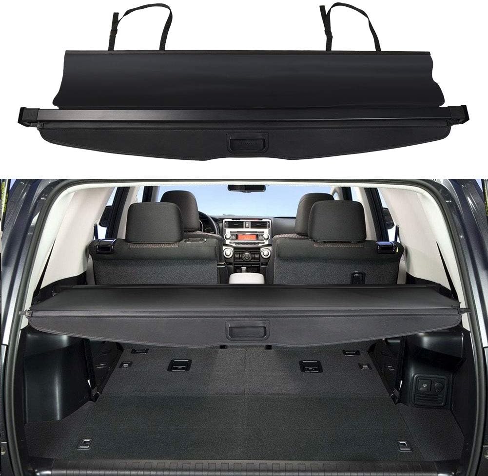 BOPARAUTO Cargo Cover for 2020 2021 2022 Toyota 4Runner Accessories 2010-2018 Black Retractable Trunk Shielding Shade