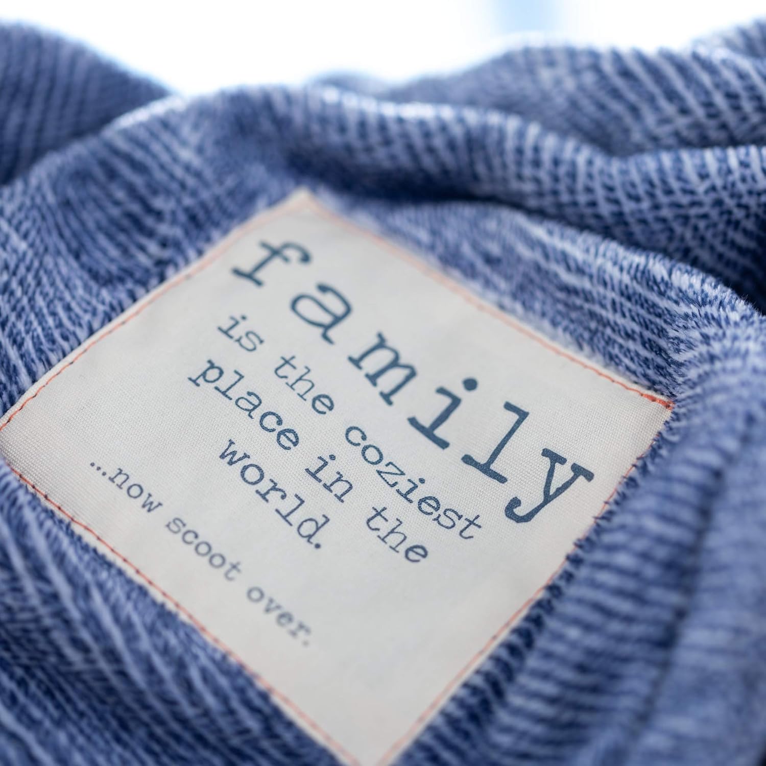 Demdaco Family Together Time Periwinkle Blue Mega 60 x 120 Fleece Fabric Foot Pocket Throw Blanket