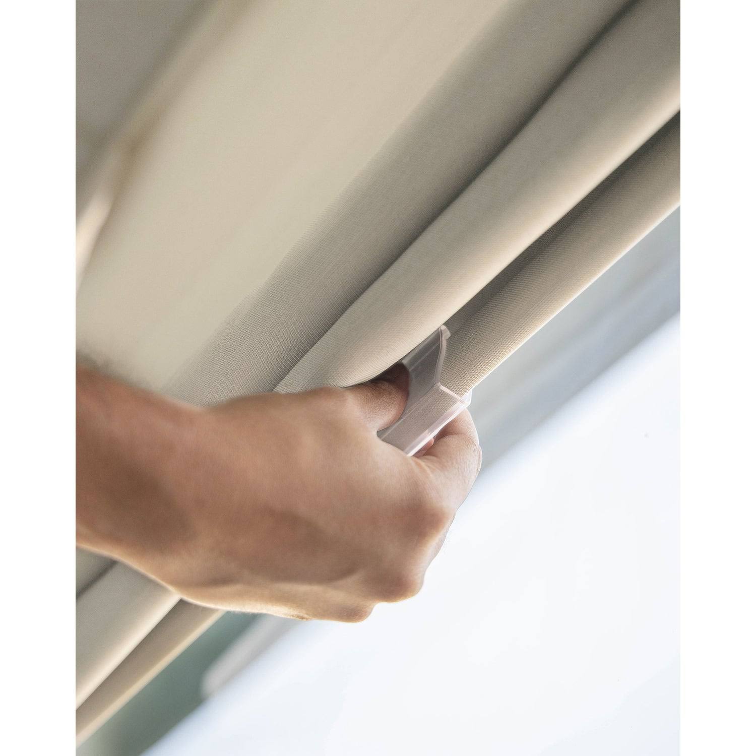 Chicology Blackout Cordless Roman Shades, Del Mar Moon Shell, 36 x 64