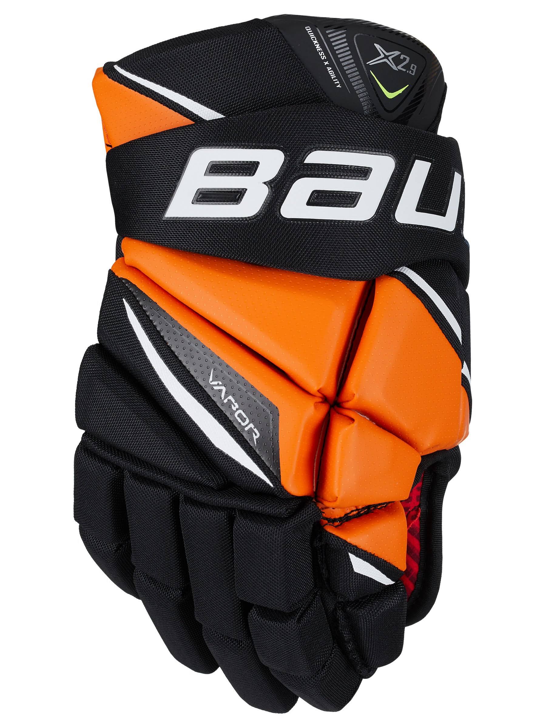 Bauer Vapor X2.9 Gloves Black/Orange Jr 10