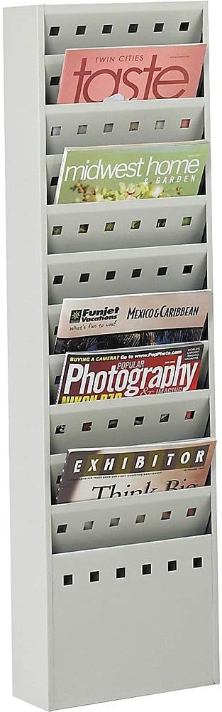 Safco Products 4323GR Steel Base for Steel Magazine Rack (sold separately), Light Gray