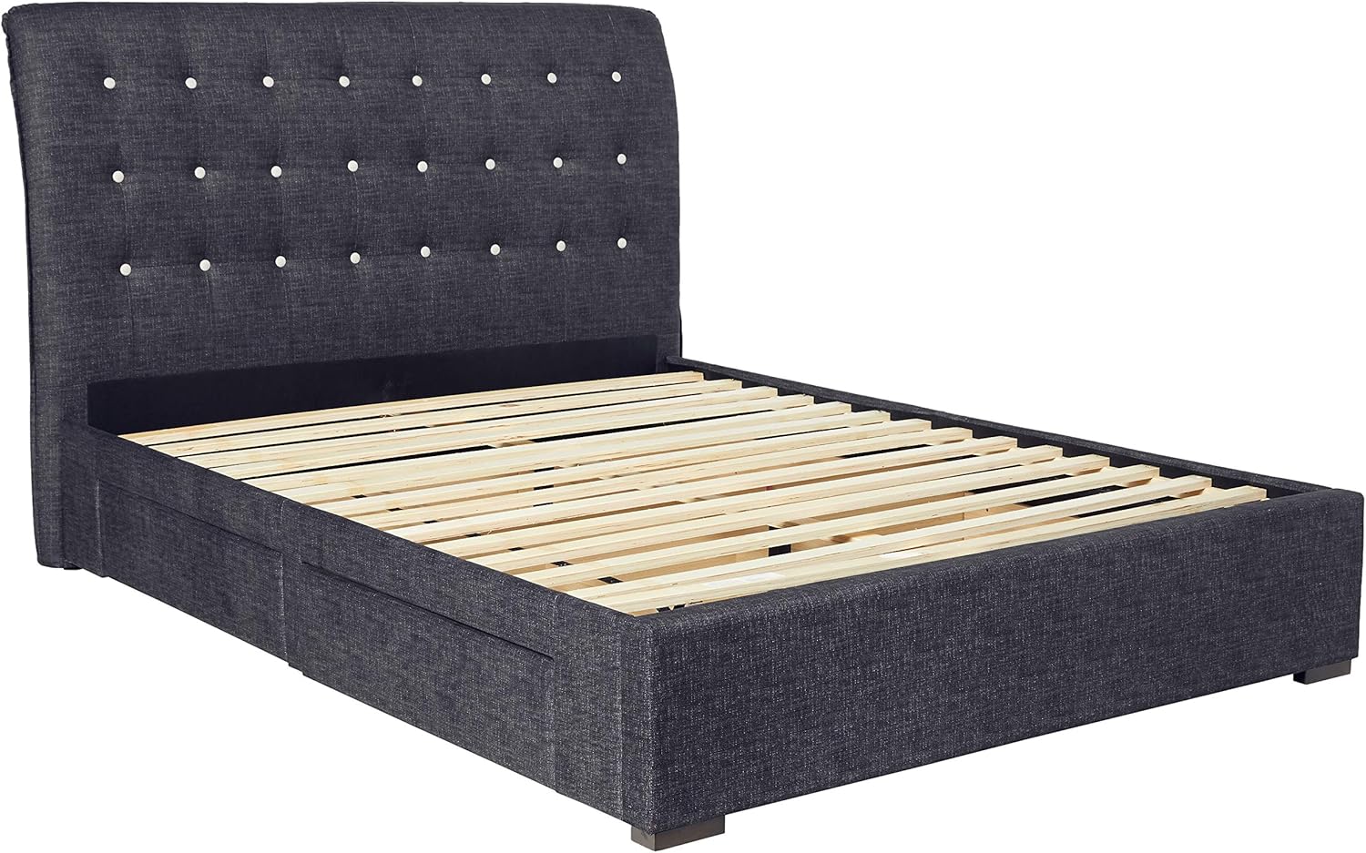 ACME Drorit Queen Bed w/Storage - 25680Q - Dark Gray Fabric