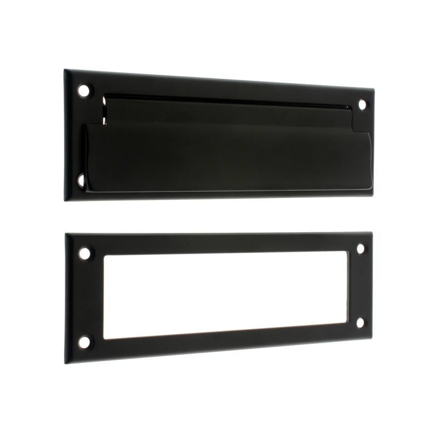IDH by St. Simons 22110-019 Solid Brass Letter Mail Plate u0026 Open Back Plate, Matte Black