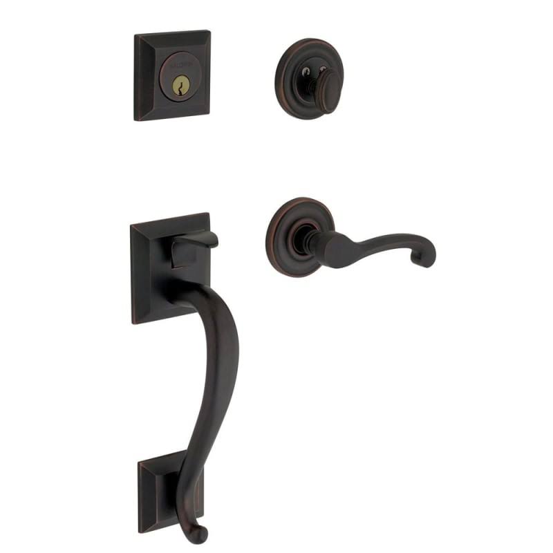 Baldwin Madison Full Dummy Sectional Handleset Classic Lever Satin Black RH
