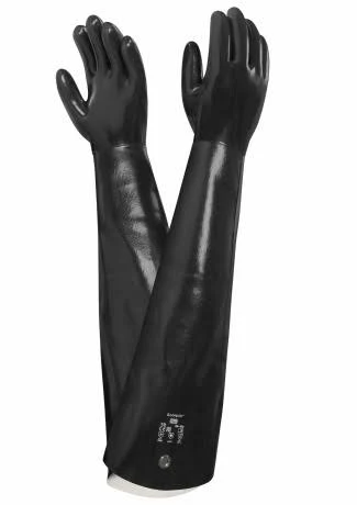 Ansell Smooth Black Chemical Resistant Gloves,10 09-430