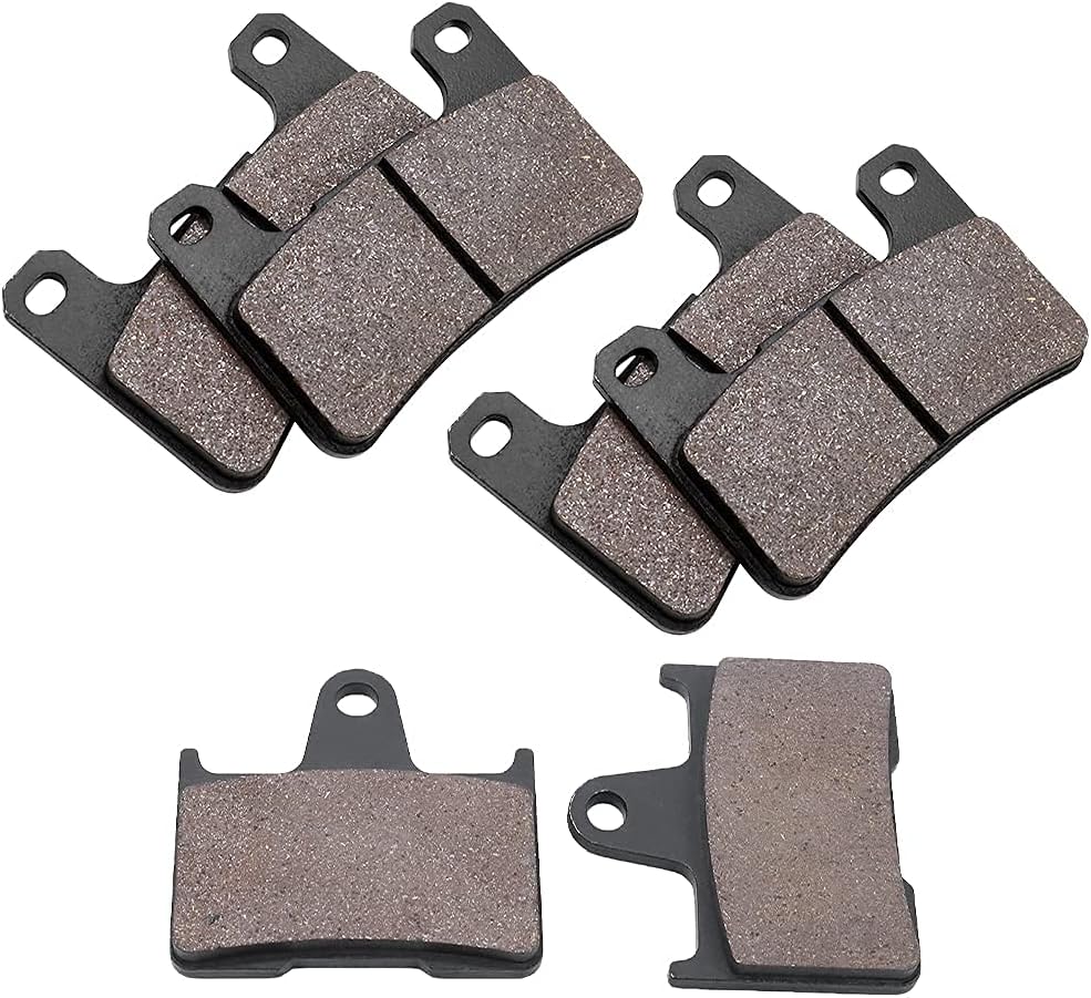 Sollon Brake Pads Front and Rear for Suzuki GSXR 1000 2004 2005 2006, GSXR 600 K4/K5 2004 2005, GSXR 750 K4/K5 2004 2005 Pack of 2
