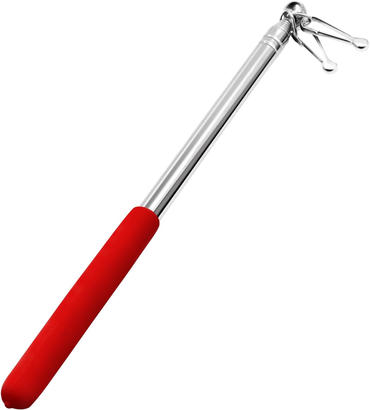 Anley 5 Feet Blue Telescopic Handheld Flagpoles, Portable Staff with Clips - Lightweight Extendable Stainless Steel with Anti-Slip Grip - Collapsable Flag Pole for Tour Guides & Pointer for Teachers